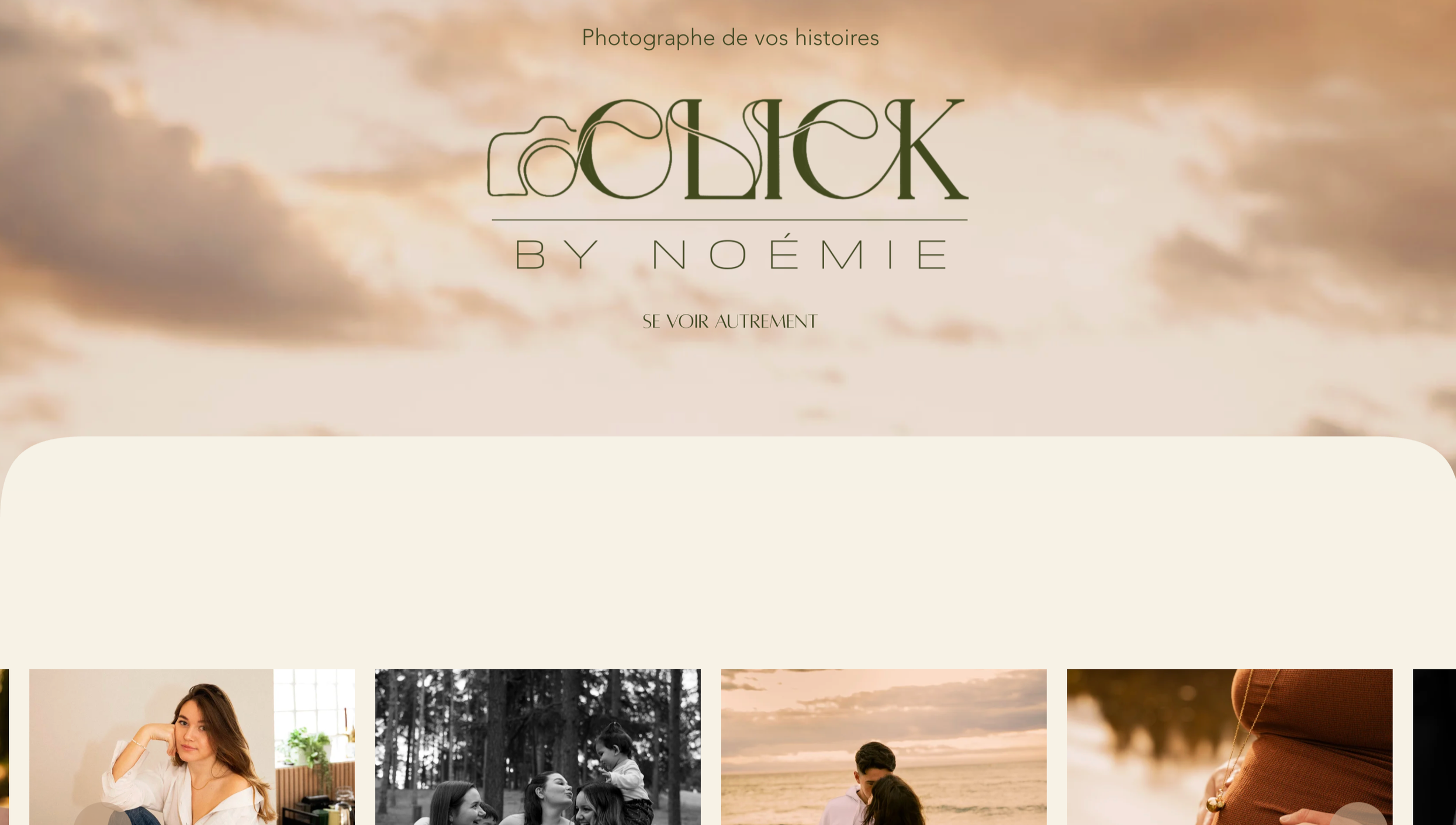 Site web Click by Noémie – design responsive et identité visuelle Studio Confidences - Studio Confidence