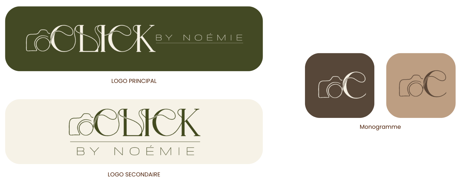 Le logo
Minimaliste mais expressif, il incarne la douceur et la profondeur émotionnelle qui caractérisent chacune de tes photos.