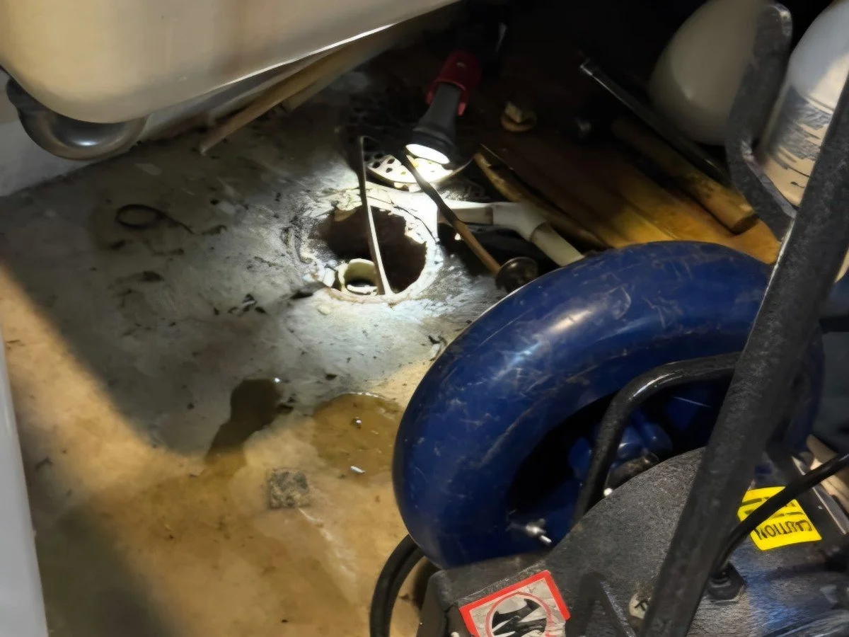 Hiawatha Sewer main sewer line cleaning machine clearing a clogged drain in the Twin Cities.