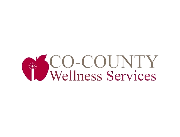 Logo for Co. County Wellness Services featuring an apple and a candle.