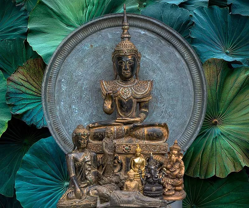 Assortment of Buddhas available at Caravan Gallery