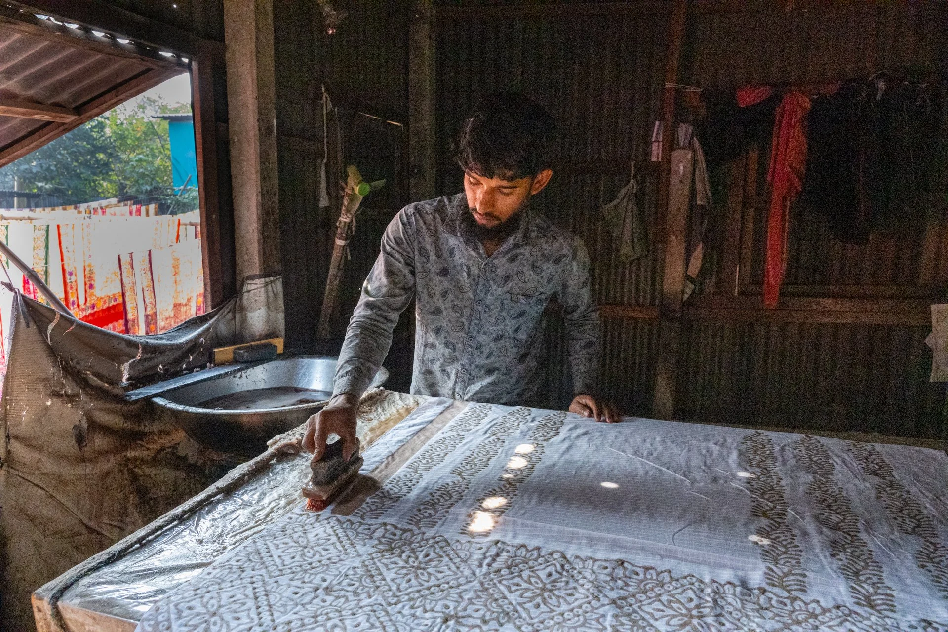 Block Print Scarves from Bangladesh