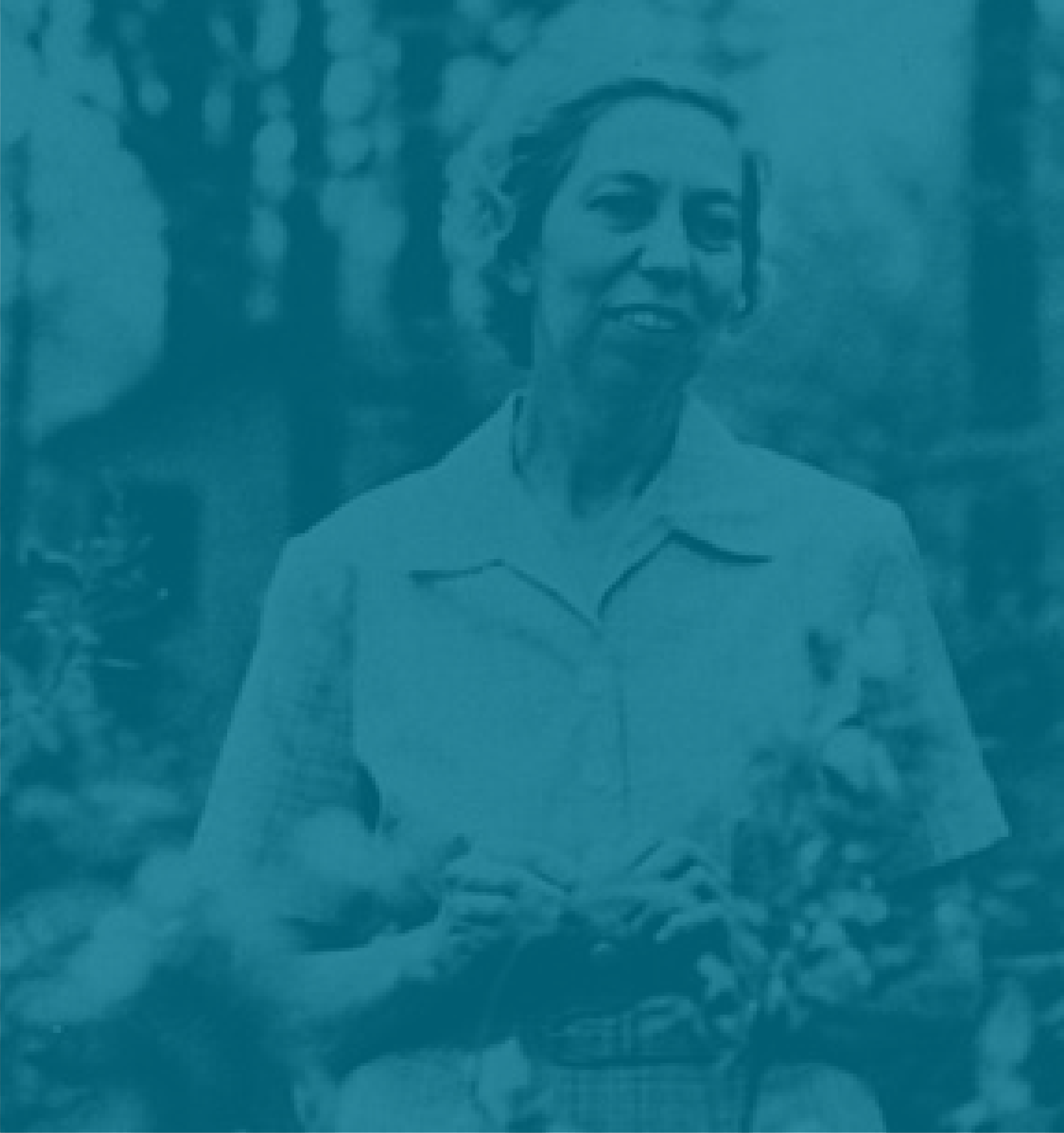 An elderly woman with glasses and short hair, smiling outdoors, holding a pair of glasses in her hands.