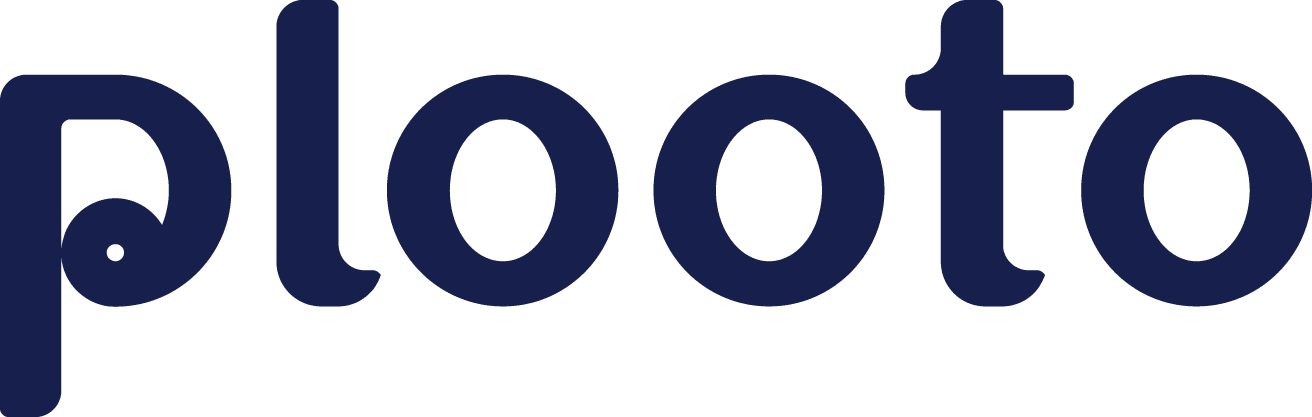 The image features the Plotto logo written in bold, dark blue lowercase letters.