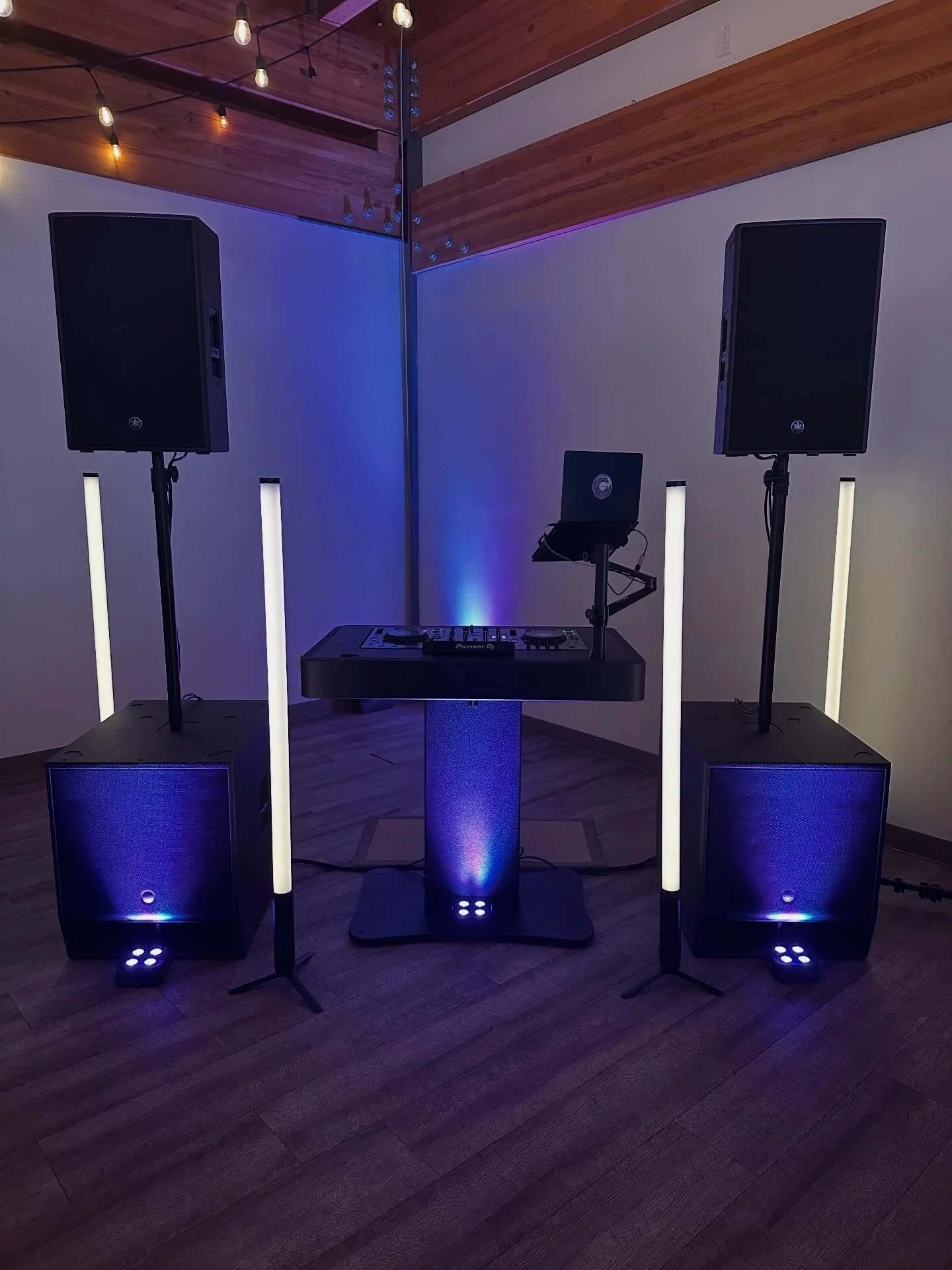 I take a lot of pride in having a set up that not only sounds amazing, but that looks impeccable. You&rsquo;ve spent time and money on making your wedding unforgettable, don&rsquo;t fall short on the entertainment. This is my large set up for wedding