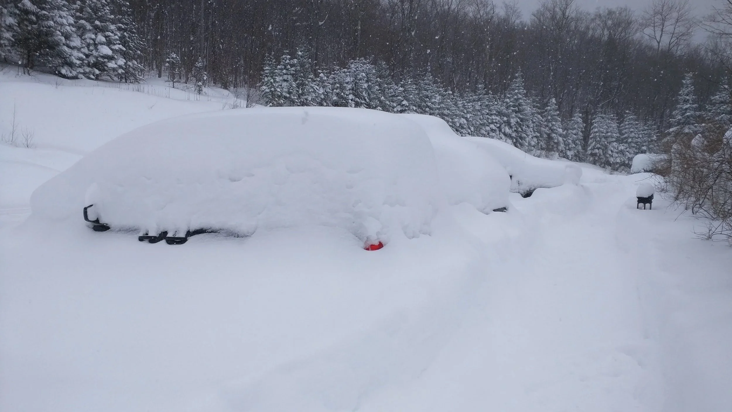 The parking lot after a valentines day snow!
