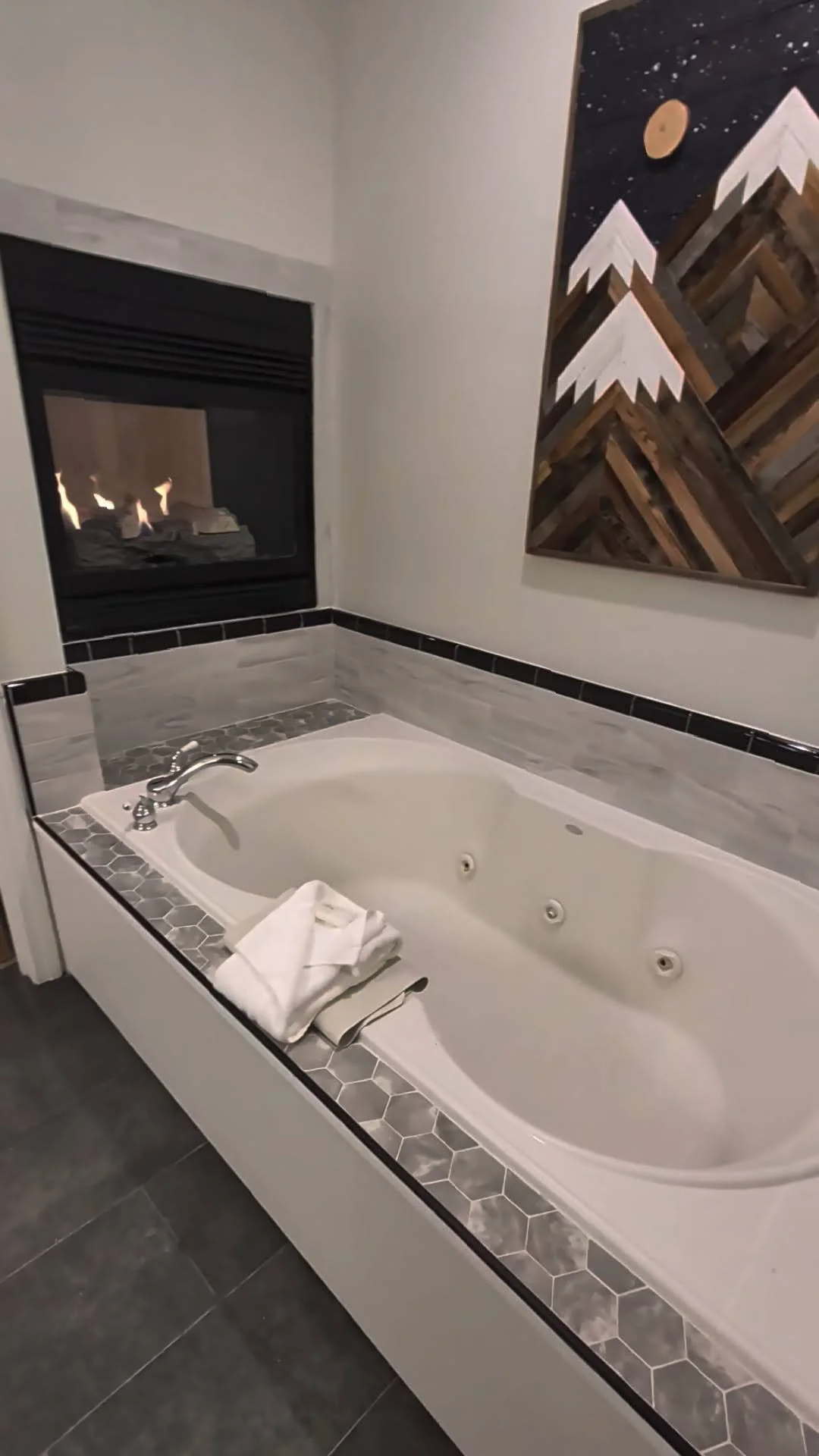 Master Bath with fireplace and jacuzzi tub