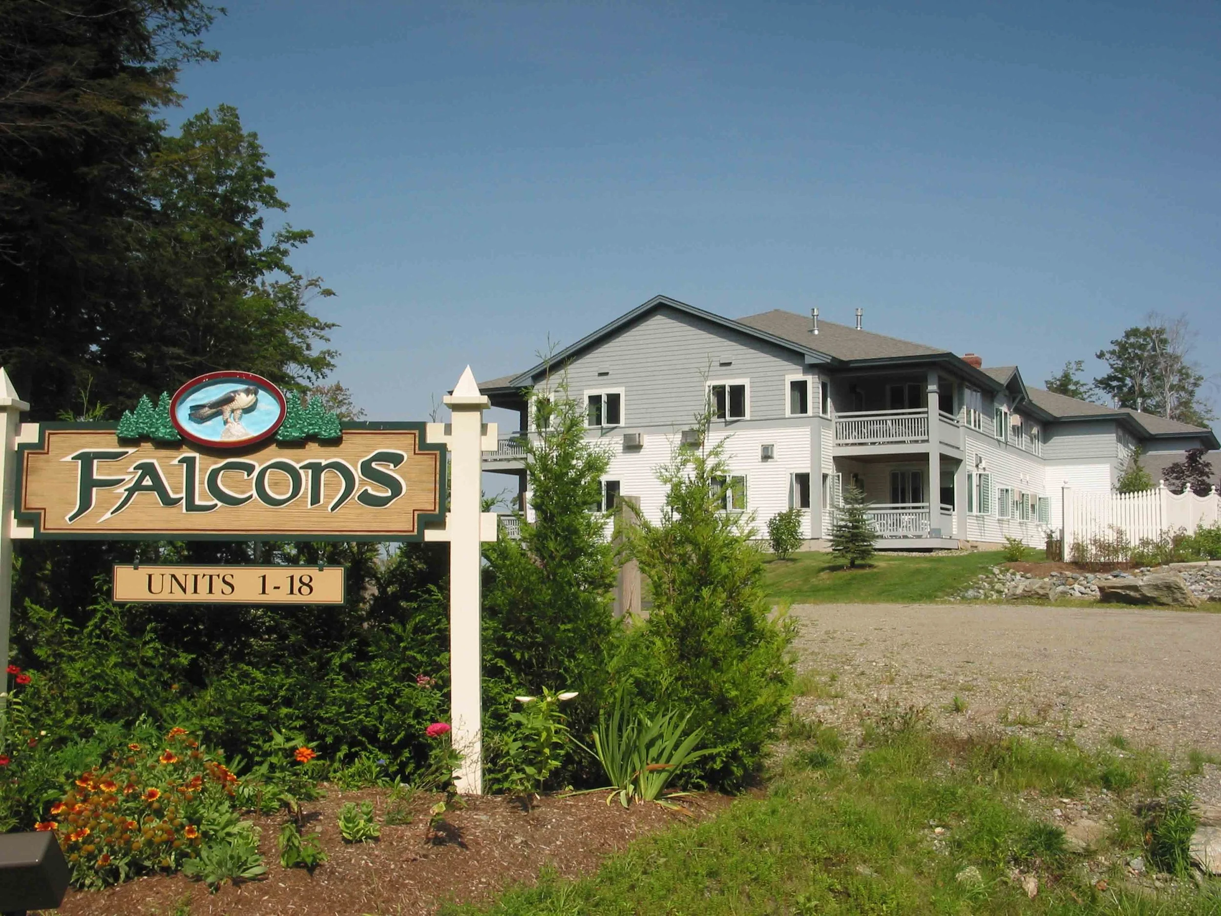 Falcons is the upper-most building on West Hill Drive