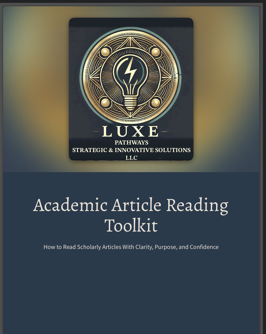 Academic Article Reading Toolkit