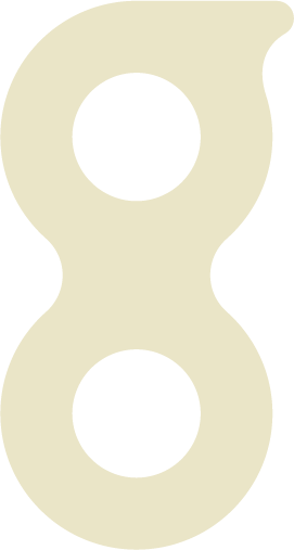 An icon representing an undercast 'g', as well as a link in a bike chain.