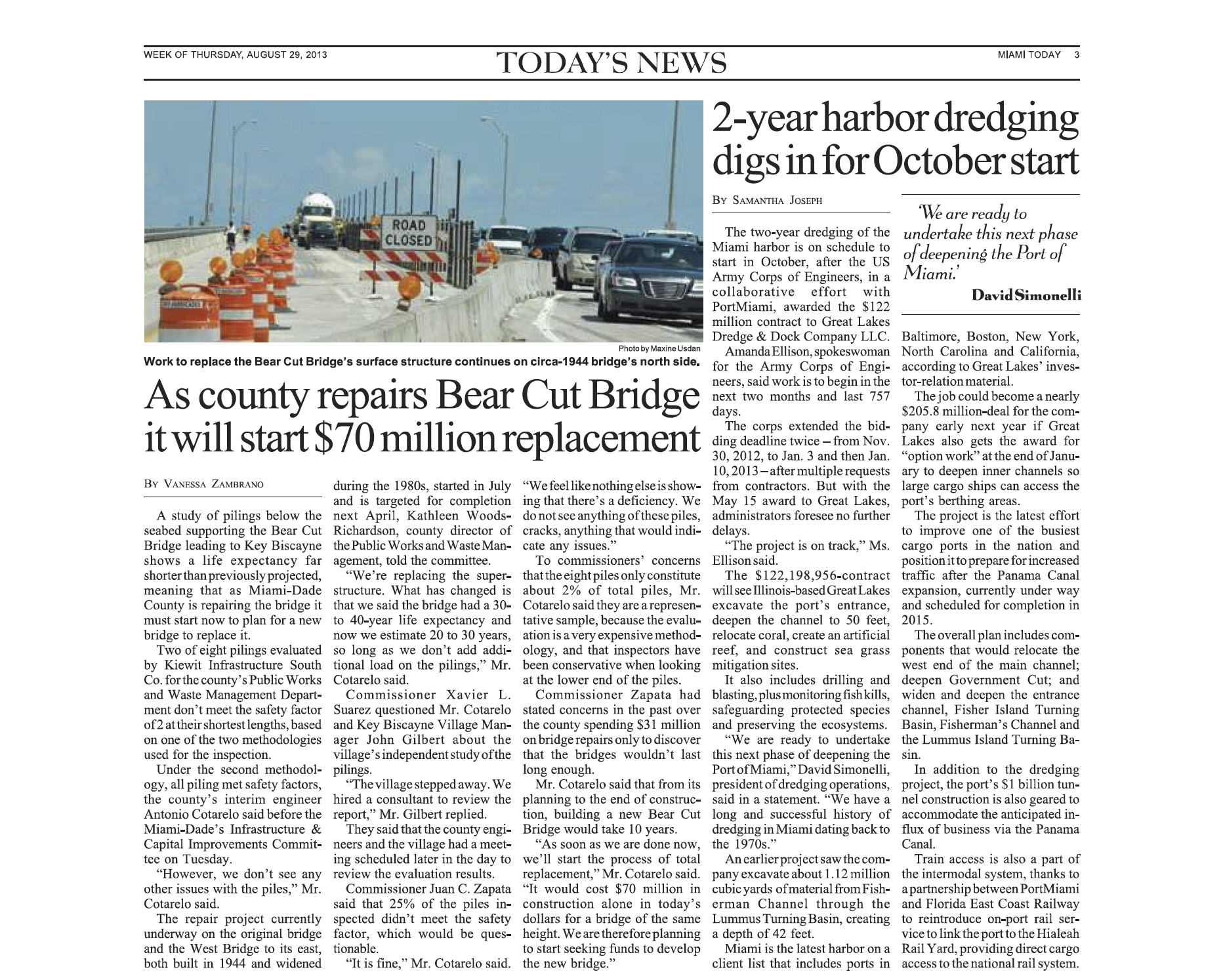 As county repairs Bear Cut Bridge, it will start $70 million replacement