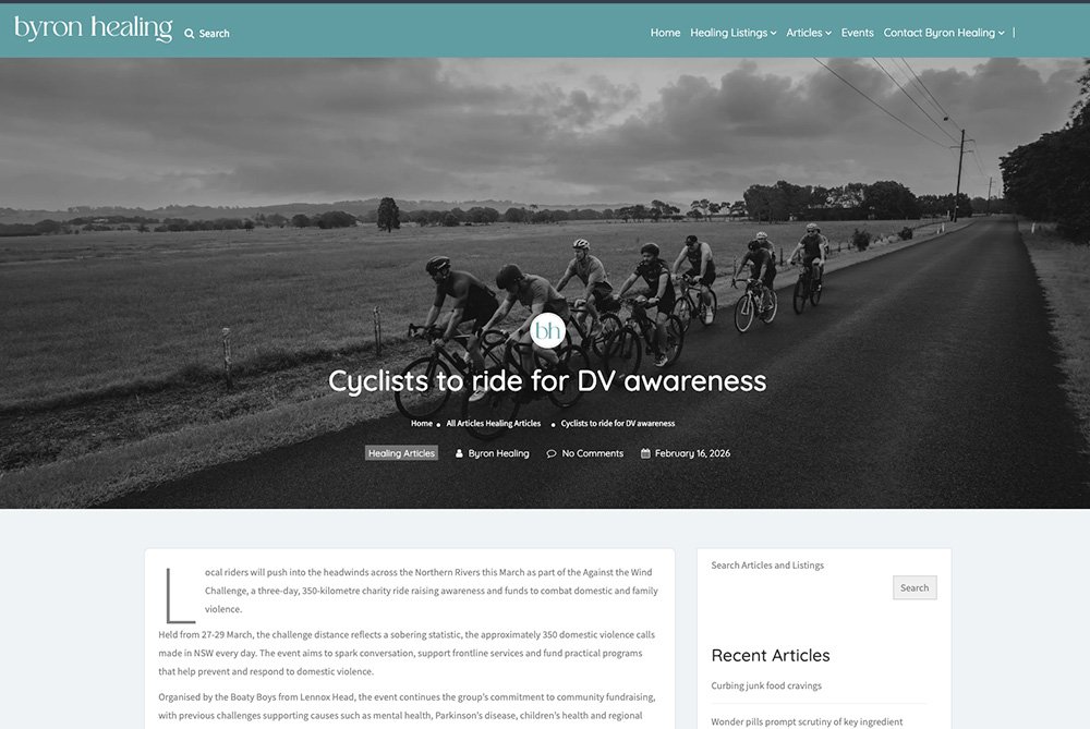 Against the Wind Charity Ride Featured in Echo Net’s Byron Healing