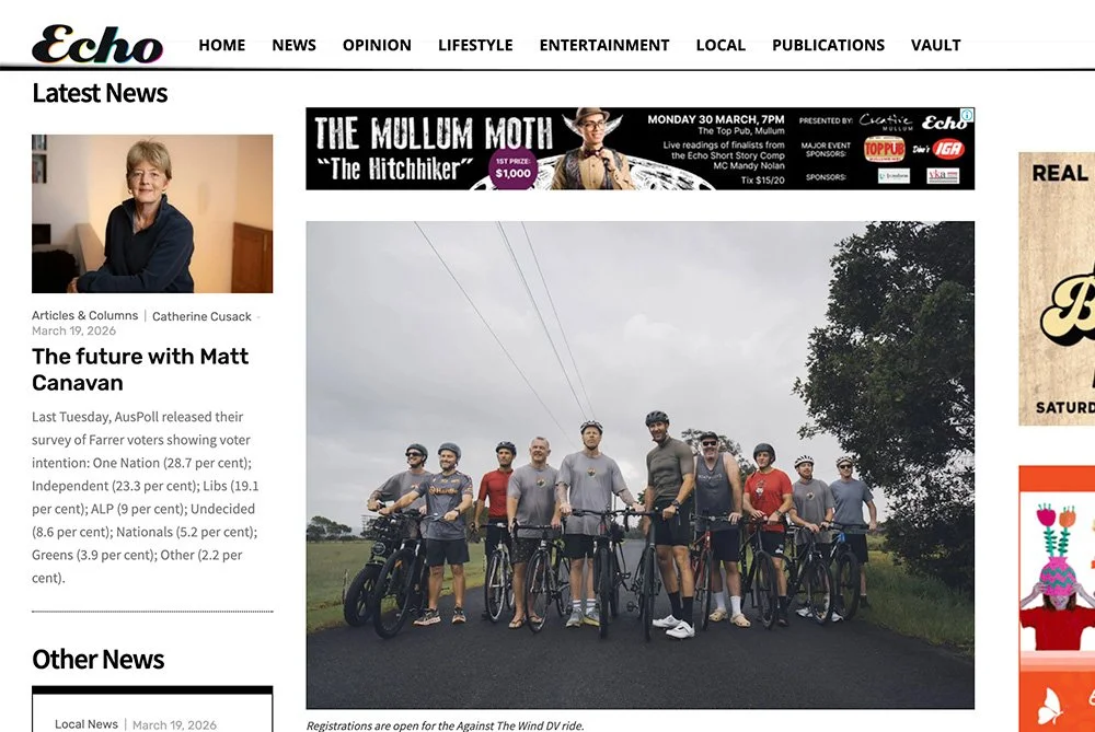 Riding 350km to do something about domestic violence