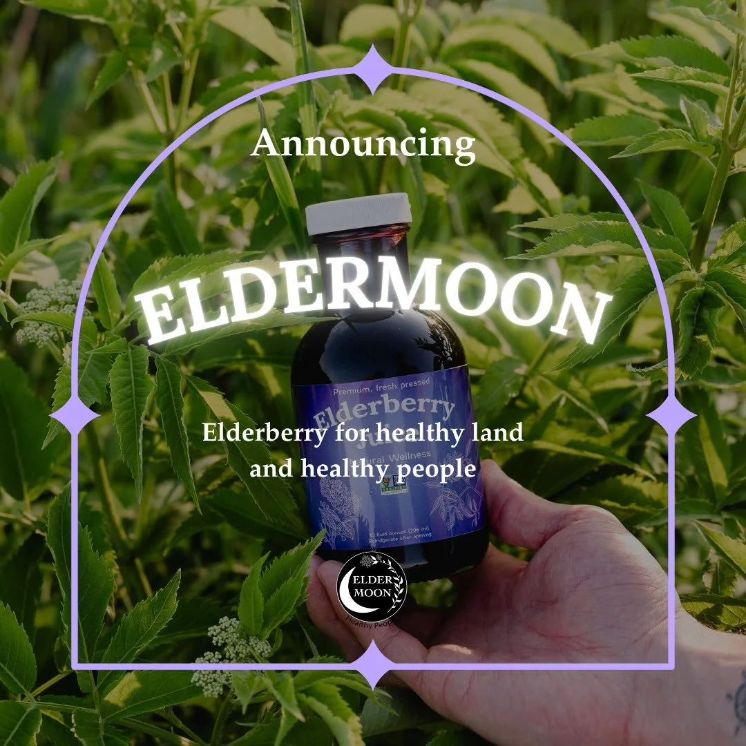 🎉 Announcing Eldermoon and our first product: Premium, fresh pressed elderberry juice. 

Our juice is pressed from fresh frozen American elderberries to ensure maximum extraction of natural plant compounds.

100% juice, never from concentrate. 

Min