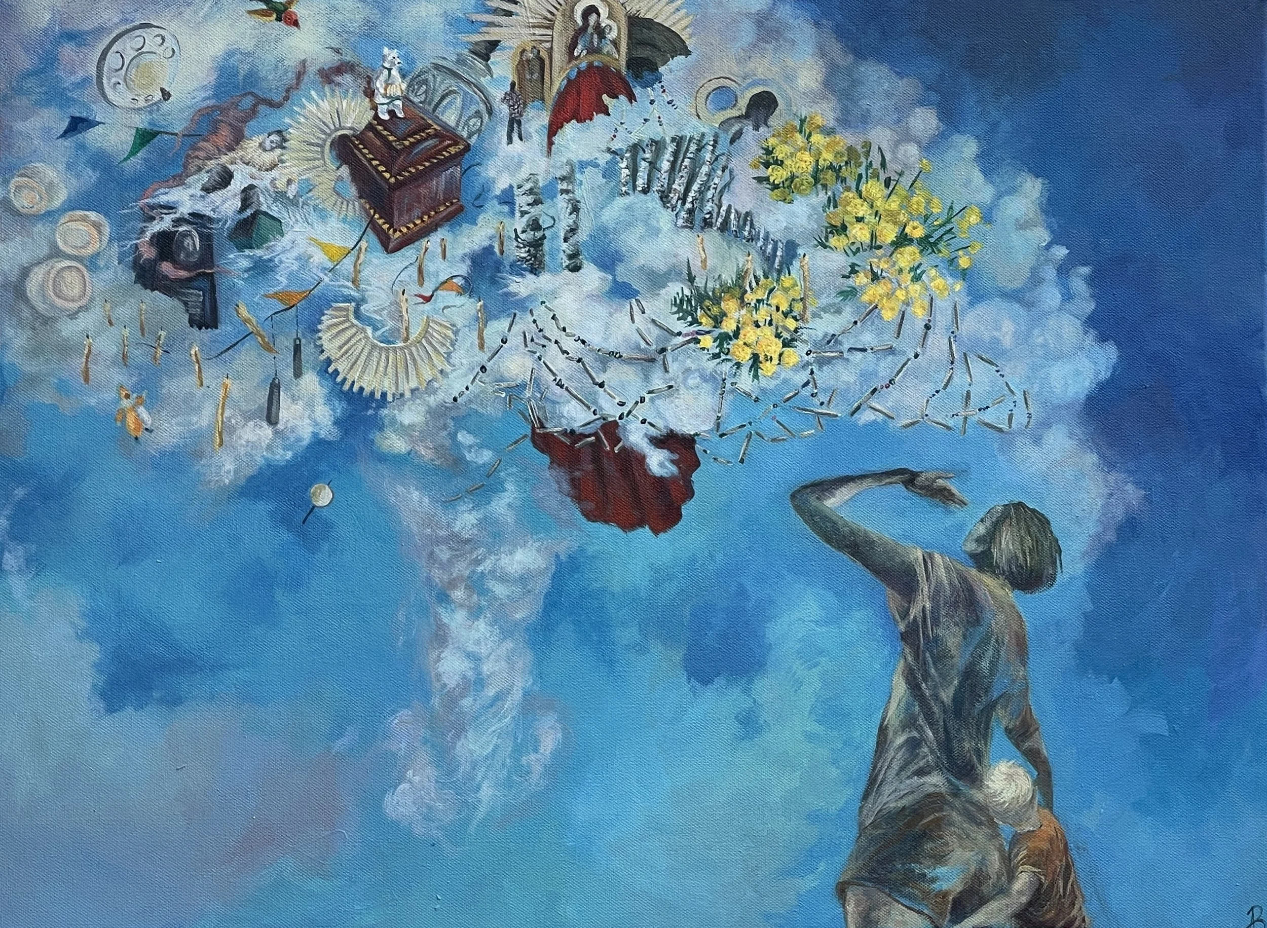 Unbreakable Bond, acrylic on canvas 18”x24” 2019