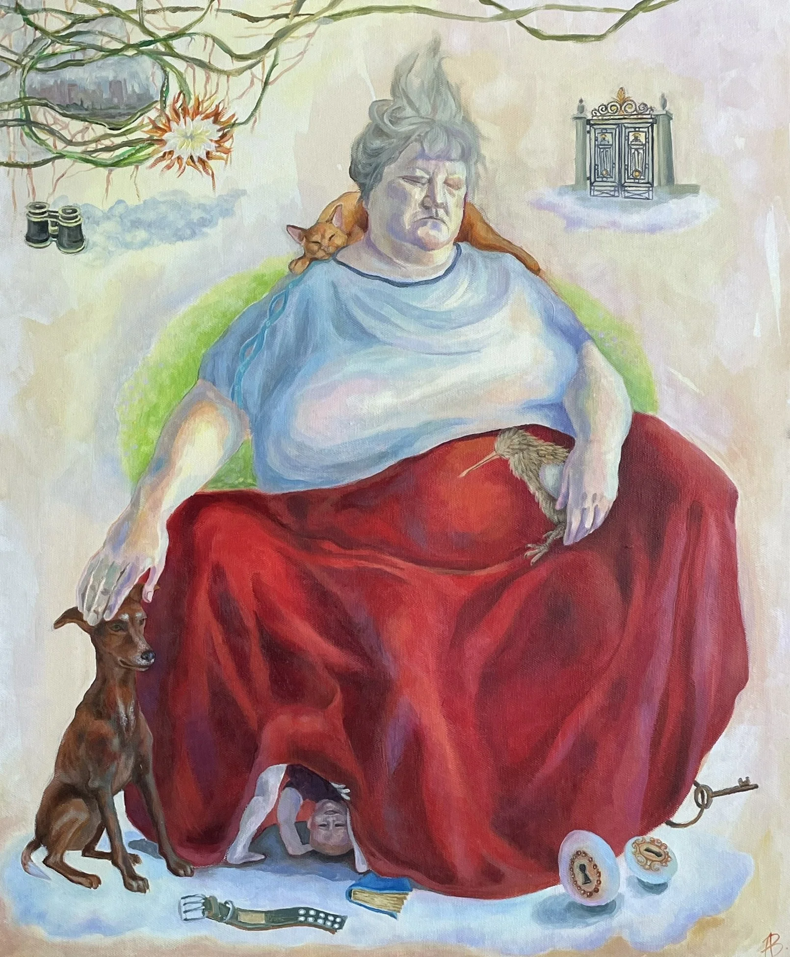 Nataliya's Four Hypostases (Четыре Ипостаси Натальи), acrylic on canvas 24x20, 2026