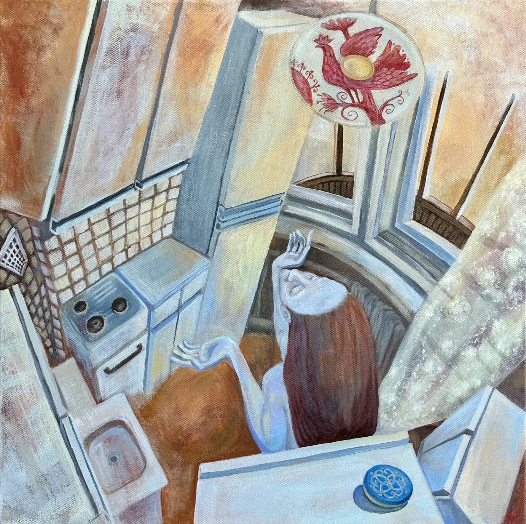 Prelude To Dawn (Прелюдия Рассвета), acrylic on canvas 20”x20” 2026