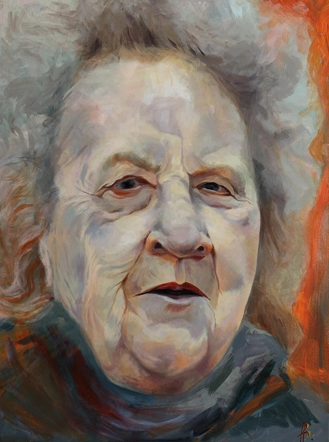 Paragon (Бабушка), acrylic on canvas 24”x18” 2018