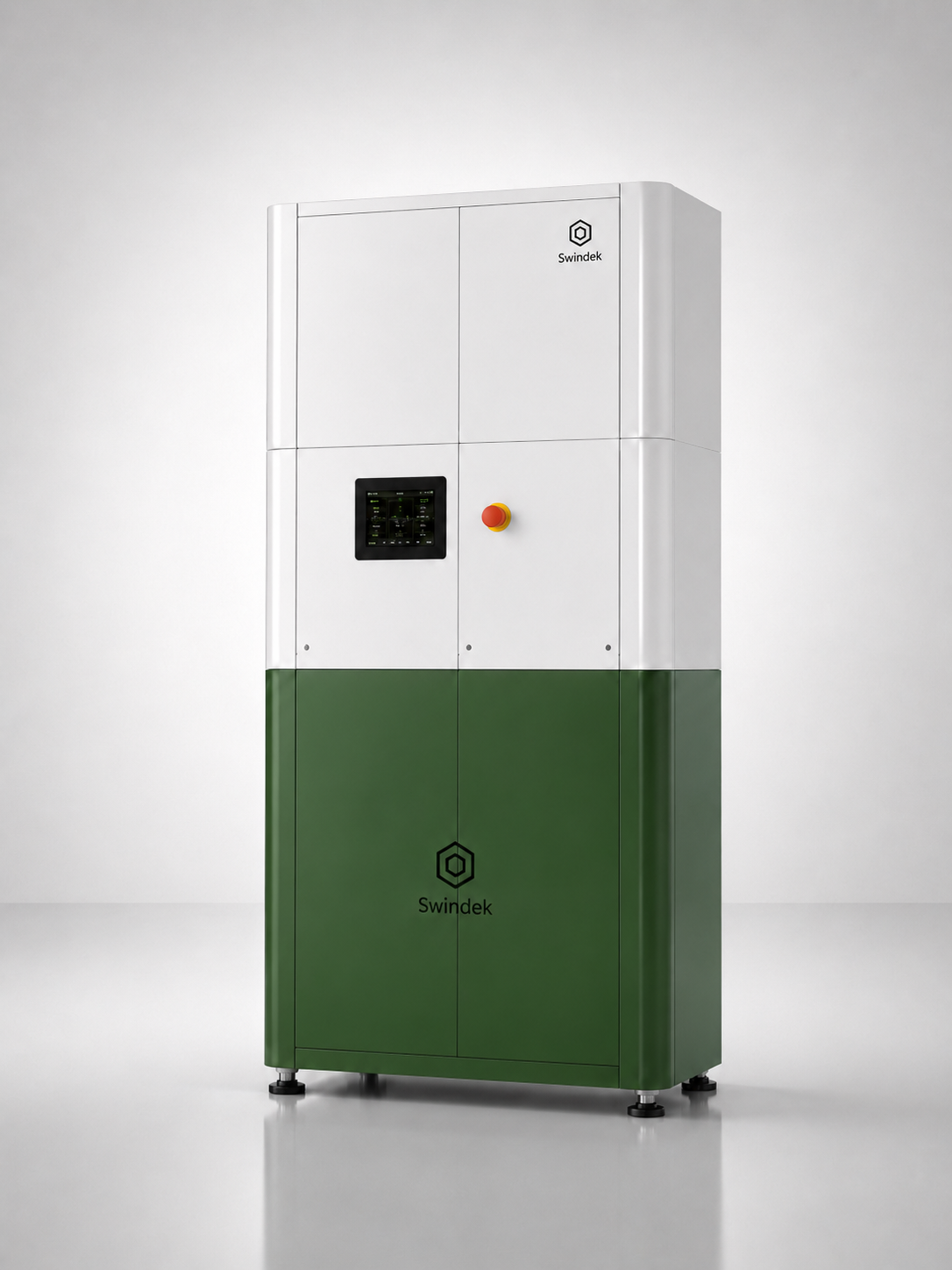 Swindek compact regenerative coolant filtration system for CNC machining and precision manufacturing.