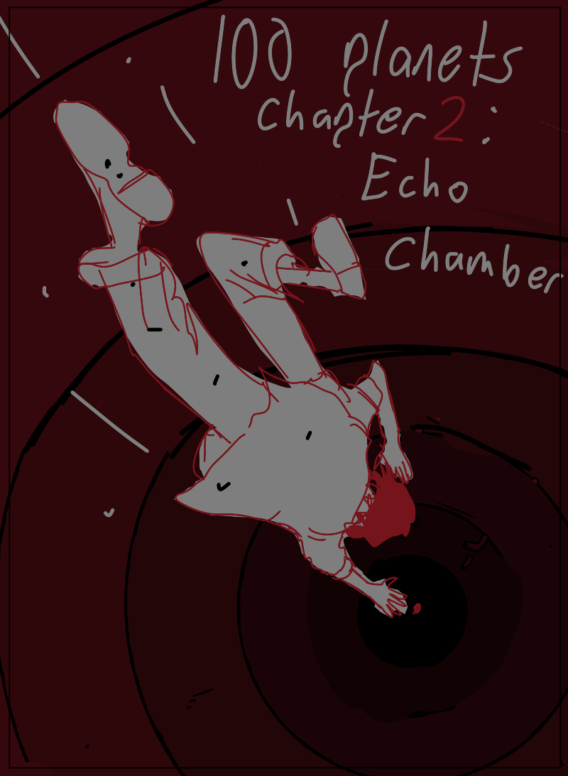 a rough illustration in comic style of a chapter cover for the second chapter of the comic 100 planets