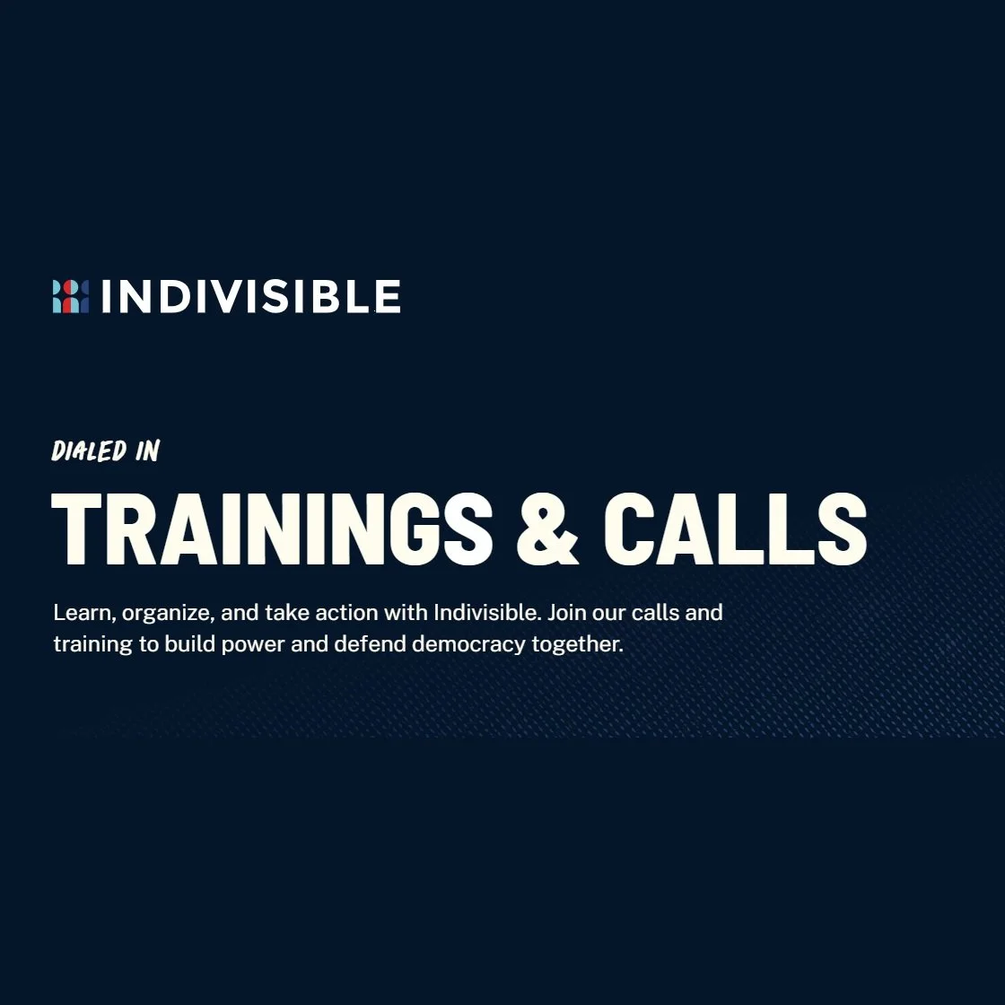 Indivisible National Training Hub