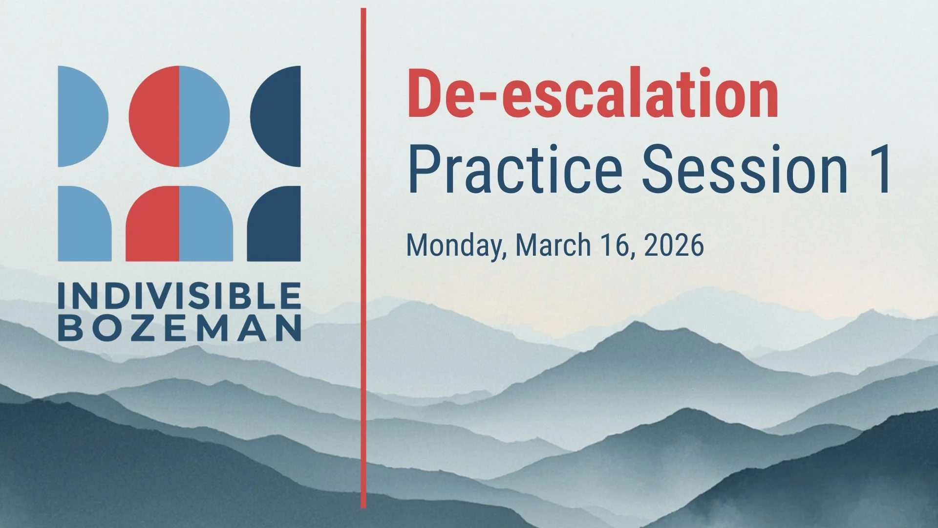 De-escalation PRACTICE Session 1