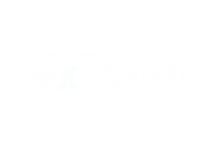 Text in Japanese and English on a black background, mentioning market trends and the edition XTREND.