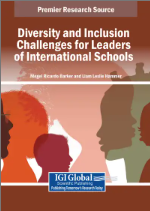 Cover of a research publication titled 'Diversity and Inclusion Challenges for Leaders of International Schools' with silhouettes of diverse people.