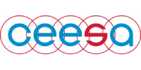Logo with lowercase blue letters and red circles surrounding each letter.