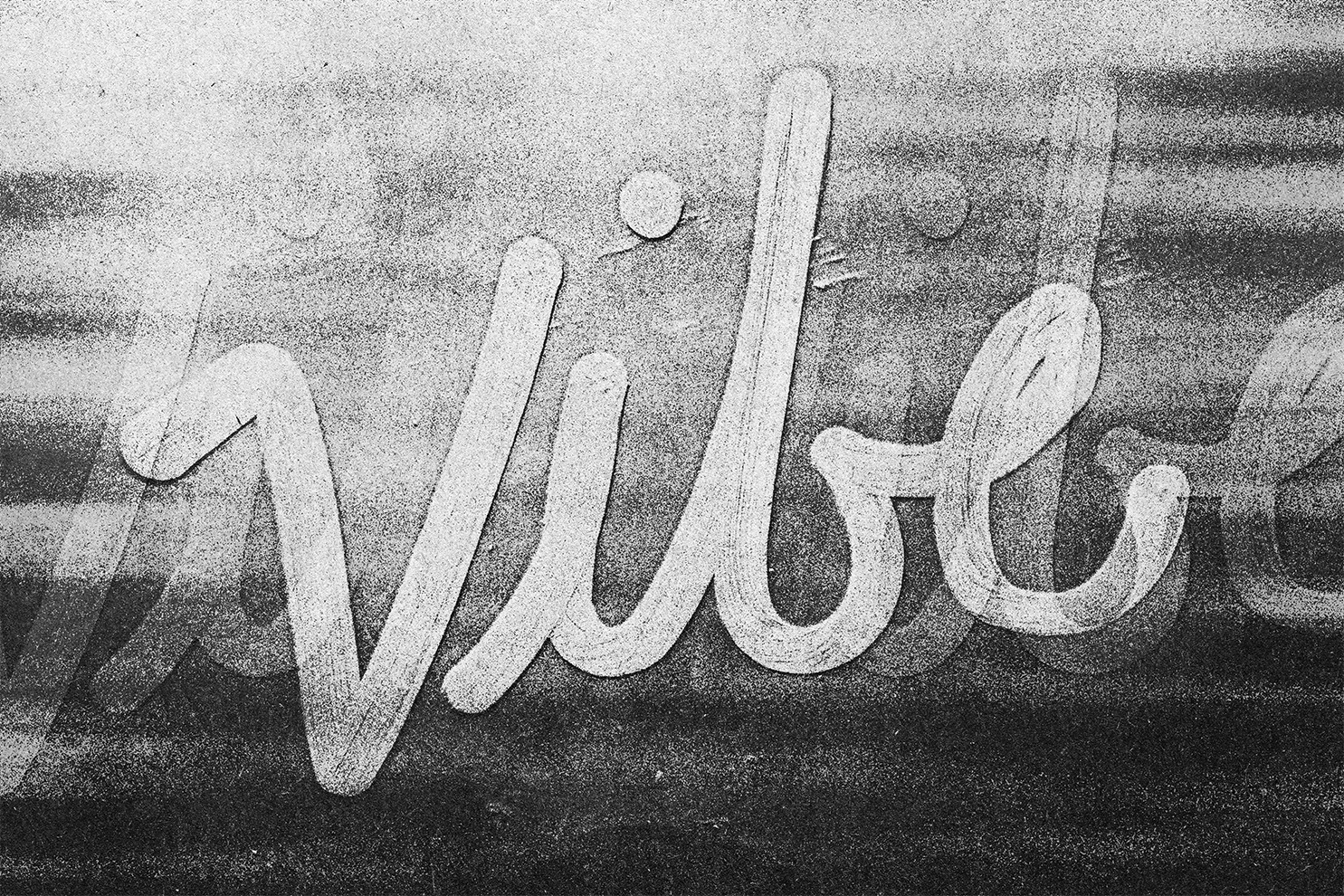 The word 'Vibe' written in large, cursive letters on a textured background.