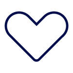 Outline of a heart shape.