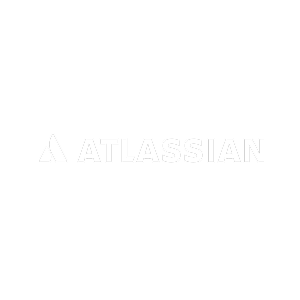 Atlassian logo on a black background