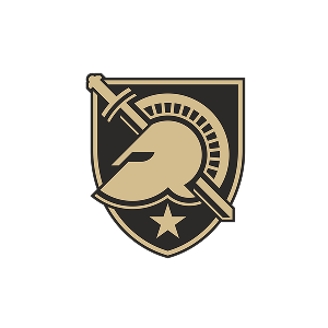 A graphic emblem featuring a medieval helmet, crossed swords, a shield with a star, and a semicircular scale or gauge in the background.