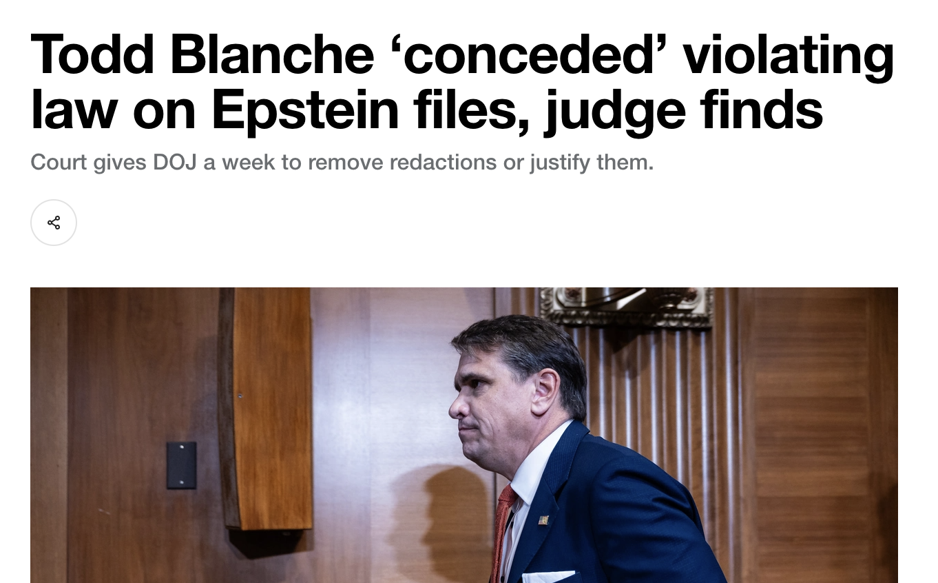Image of Politico story about case