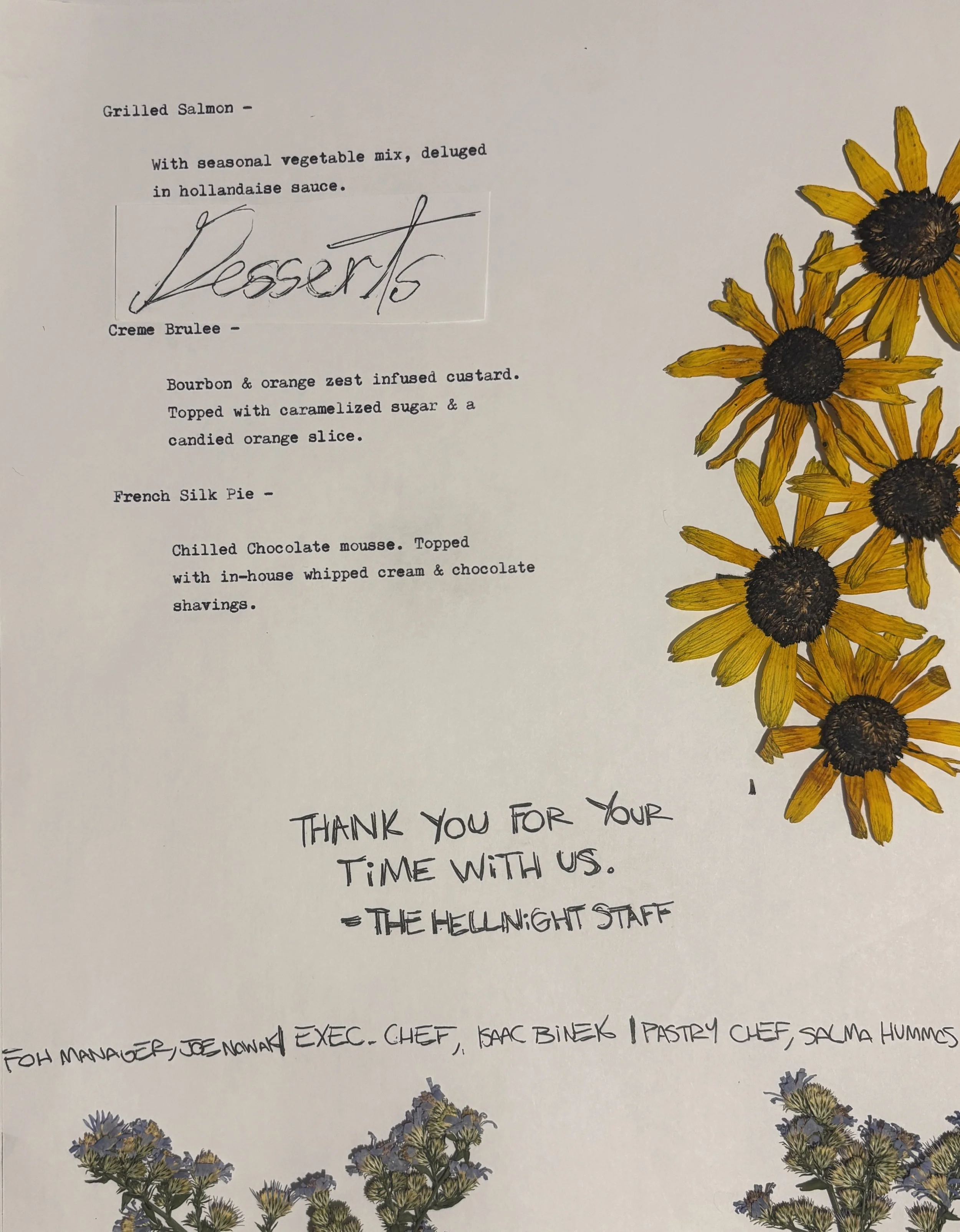 Hellnight 2026 Menu, Page 2