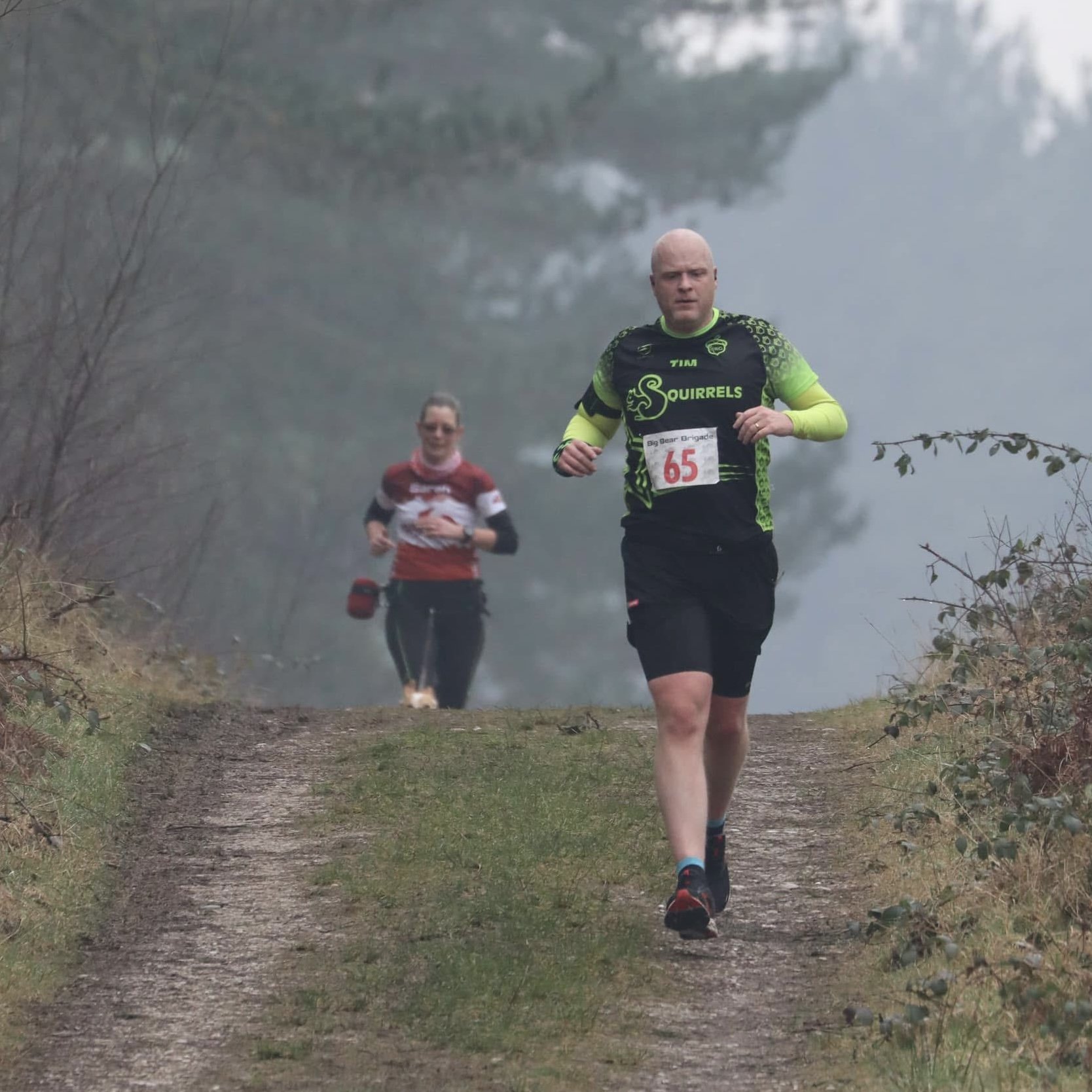 Tim running in a 20 mile trail race