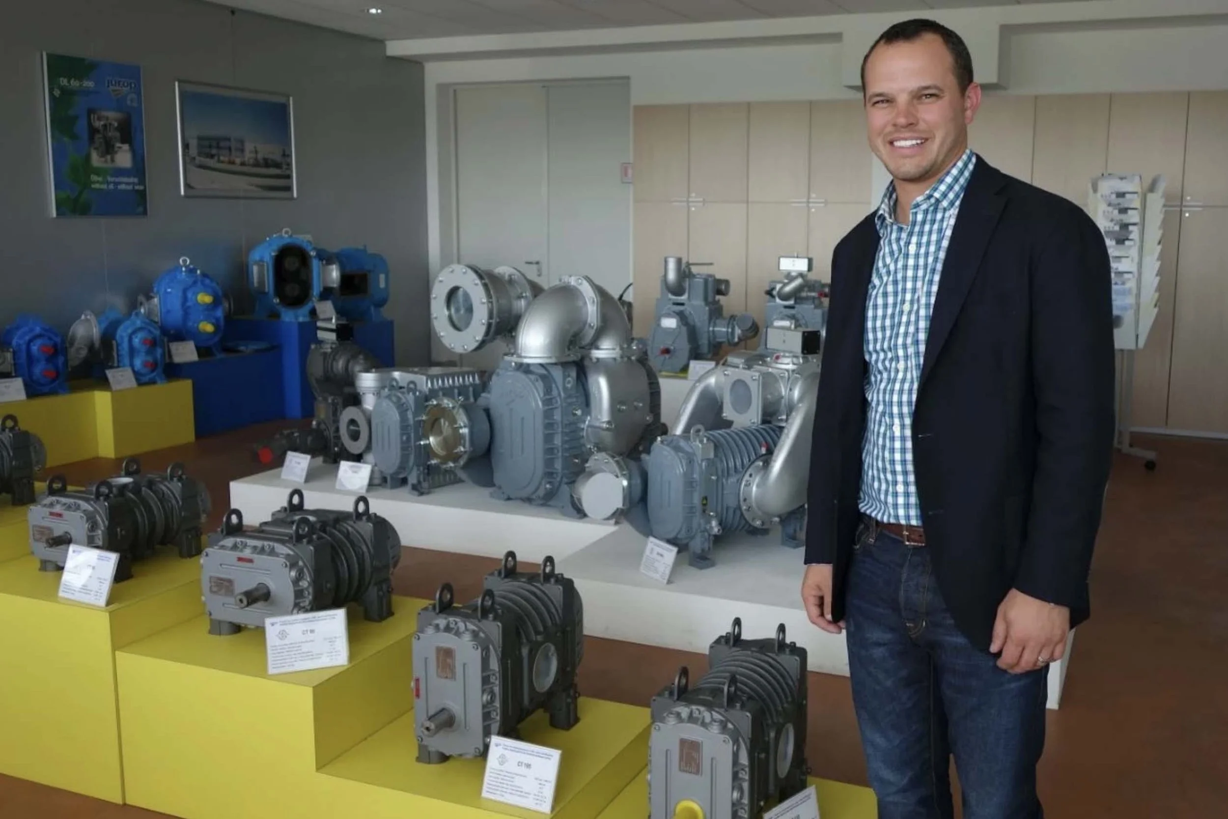 CEO of Chandler Capital Group, Chris Chandler, at Jurop facility in Italy.