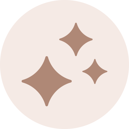 Illustration of three sparkling stars on a light background.