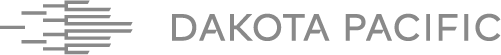 Text reading 'DAKOTA PACIFIC' with a stylized horizontal logo above it.