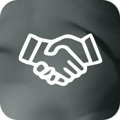 Illustration of two hands shaking.