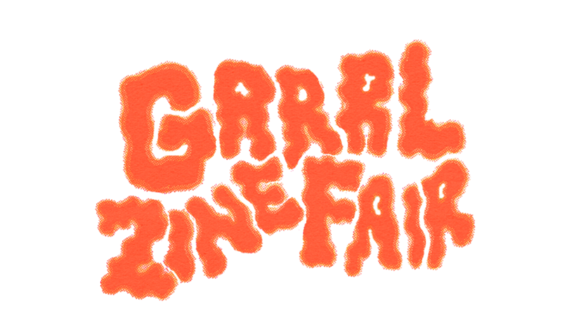 Text reading 'Girls' Club' in fluffy, orange, cloud-like font with a black background.