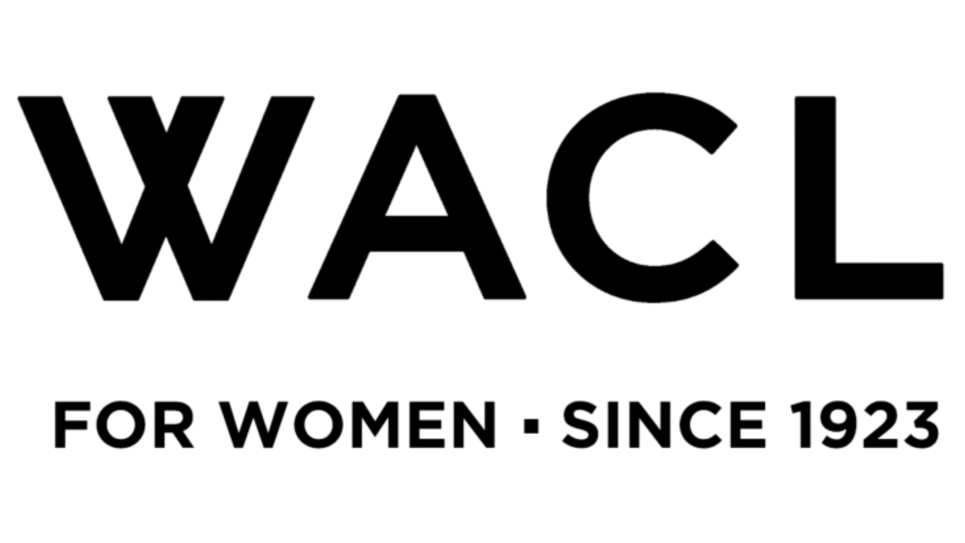 Black and white logo with large 'WACL' text and smaller 'For Women Since 1923' below.