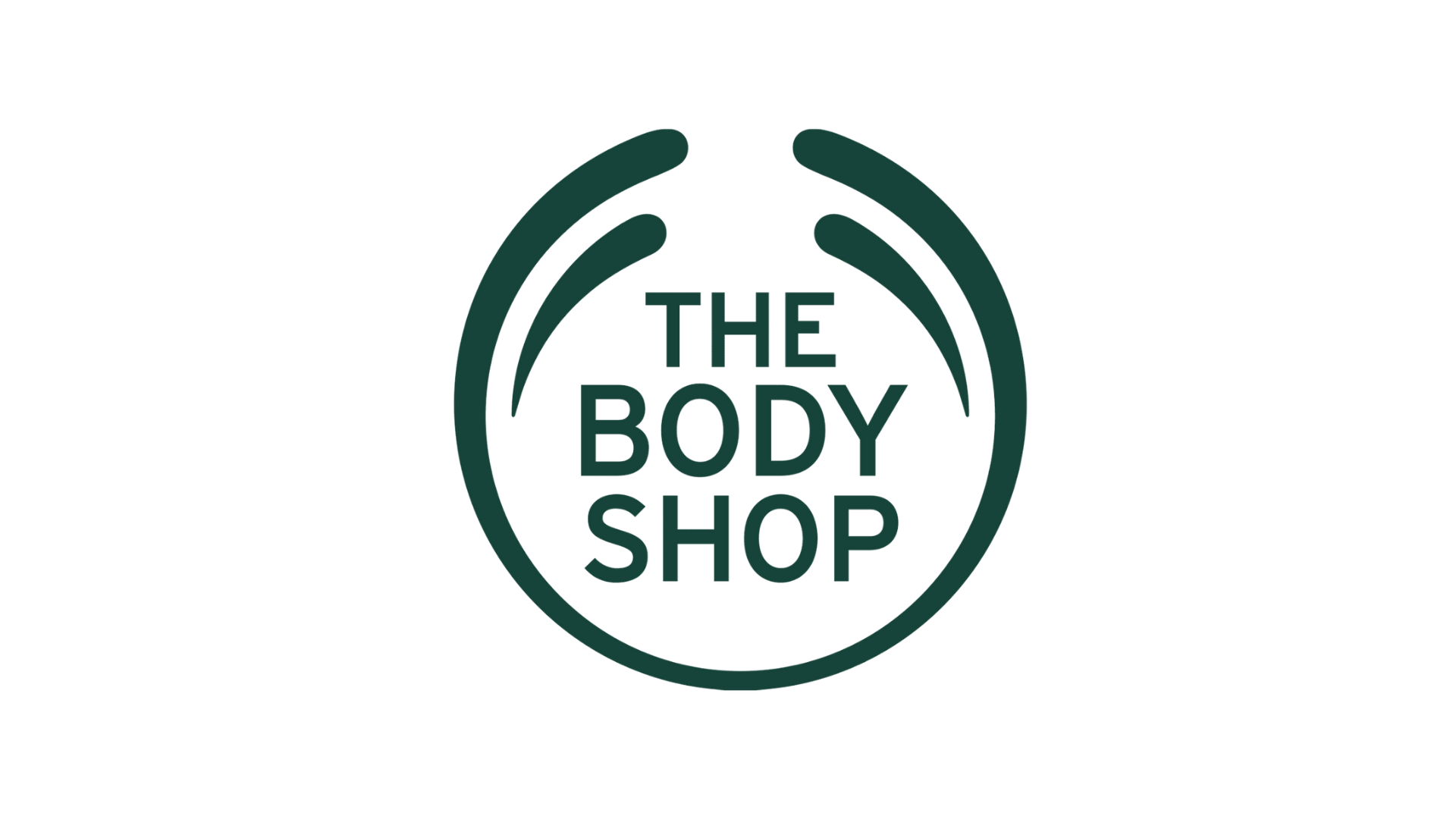 The logo of The Body Shop, featuring the company name inside a stylized circular design.
