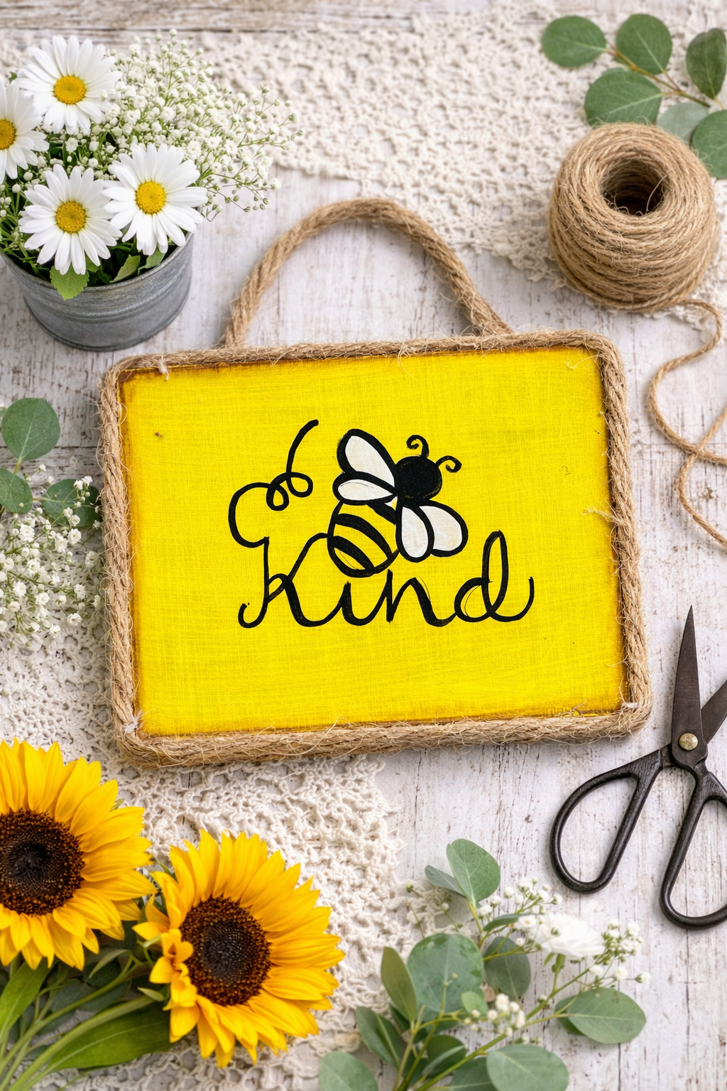 Be Kind Reclaimed Wood Scrap Sign $15