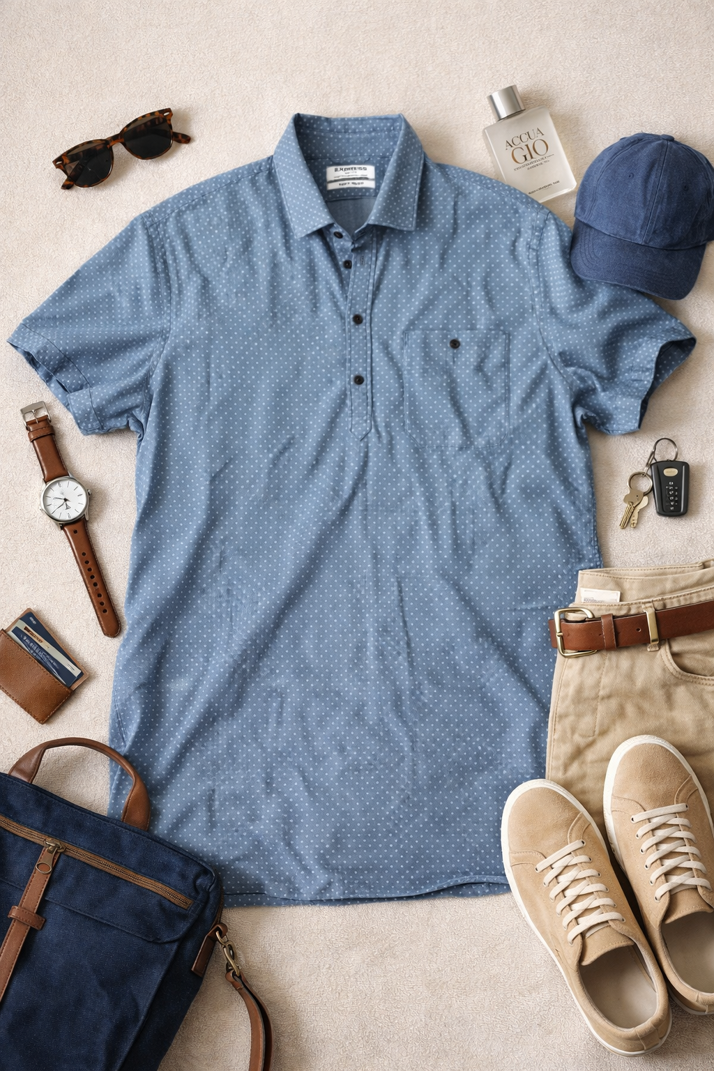 Express Blue Short Sleeve Shirt XXL $25