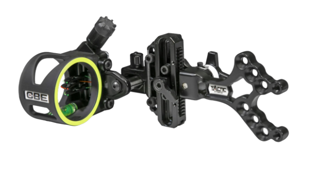  CBE Tactic Hybrid 3 Pin Scope   Smart mount multi-positioning mounting holes, Elevation gang adjustment with visual laser engraved markings, Micro windage gang adjustment with visual laser engraved markings, Available with a 1-pin or 3-pin housing w