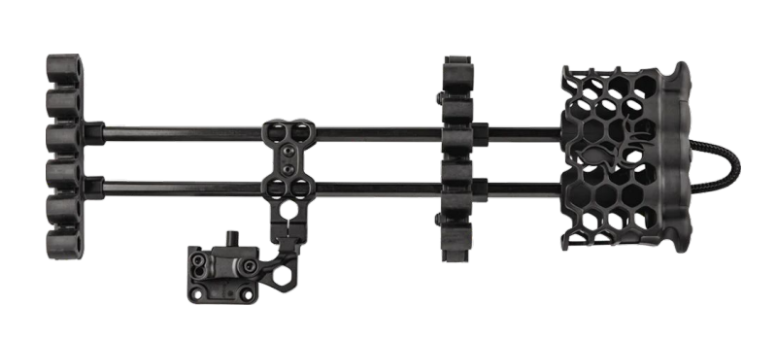  Trophy Ridge Hex Light Quiver   
The world's most innovative and coolest quiver is the  Trophy Ridge HexLight. The LED's on top of the hood  and inside allow increased visibility no matter the  environment you're in. 
