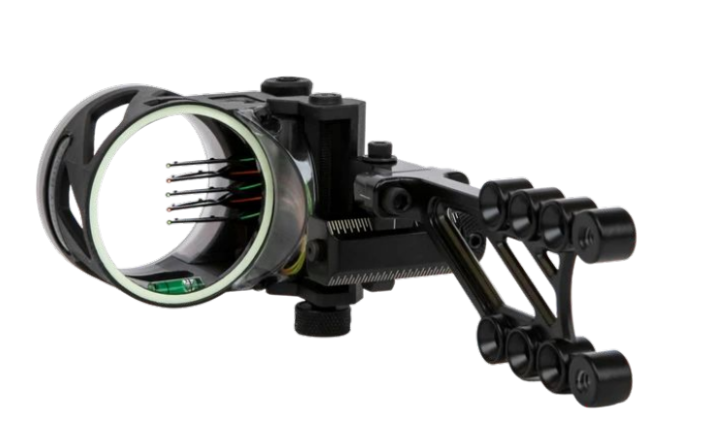  Trophy RIdge Dimension Bow Sight   
The Dimension 5-Pin Sight is designed for archers who  want dependable precision with straightforward  functionality. It features five fixed pins for consistent  aiming at multiple distances. The windage and eleva