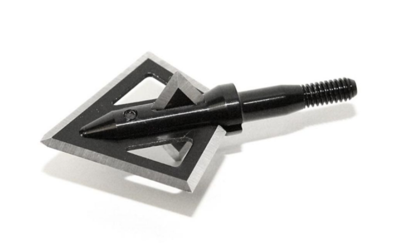  Black Hornet 4 Blade 100 and 125  Grain Broadhead  
Blade thickness for the Black Hornet main blade is .059 thousands of a inch, the bleeder blade is .040 thousands of a inch. All Magnus Black Hornets perform flawlessly from the fastest bows on the 