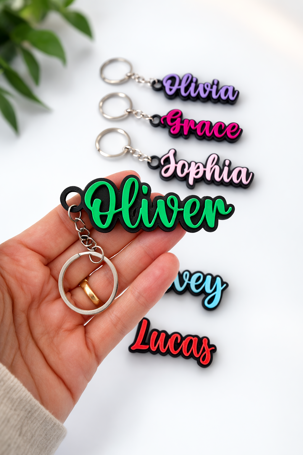 Personalised Script Name Keychain